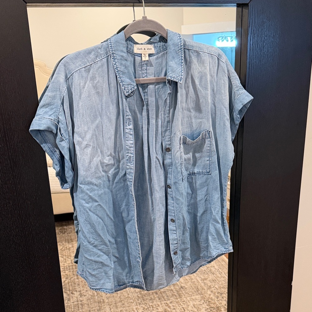 Light Blue Casual Button Down Shirt